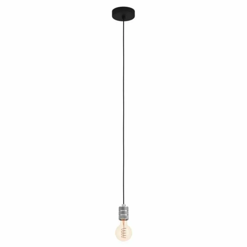 Luminaires Eglo Suspension Eglo YORTH Noir, Argenté, 1 lumière* Suspensions