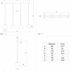 Lampes En Tissu-Luminaires Eglo Suspension Eglo ZARAGOZA Noir, 4 lumières