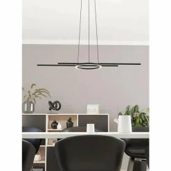 Luminaires Eglo Suspension Eglo ZILLERIO-Z LED Noir, 5 lumières