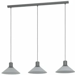 Luminaires Eglo Suspension Eglo-Leuchten ABREOSA Gris, Noir, 3 lumières* Suspensions