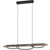 Lampes En Bois-Luminaires Eglo Suspension Eglo-Leuchten BOYAL LED Brun, Noir, 3 lumières