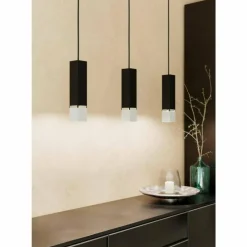 Luminaires Eglo Suspension Eglo-Leuchten BUTRANO LED Noir, Argenté, 3 lumières* Suspensions