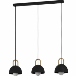 Luminaires Eglo Suspension Eglo-Leuchten CALMANERA Laiton, Noir, 3 lumières* Suspensions