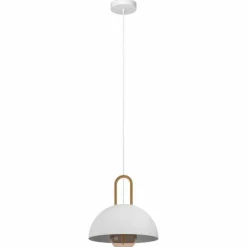 Luminaires Eglo Suspension Eglo-Leuchten CALMANERA Laiton, Blanc, 1 lumière* Suspensions