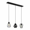 Lampes Vintages & Rétros-Luminaires Eglo Suspension Eglo-Leuchten DISTAFF Noir, 3 lumières