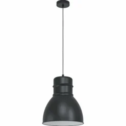 Lampes Industrielles-Luminaires Eglo Suspension Eglo-Leuchten EBURY Noir, Blanc, 1 lumière
