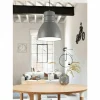 Lampes Industrielles-Luminaires Eglo Suspension Eglo-Leuchten EBURY Gris, Blanc, 1 lumière