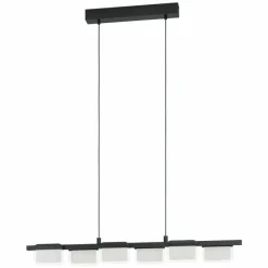 Luminaires Eglo Suspension Eglo-Leuchten ERVIDEL LED Noir, 6 lumières* Éclairage Led