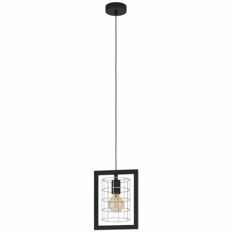 Lampes Industrielles-Luminaires Eglo Suspension Eglo-Leuchten JUBILY Noir, 1 lumière