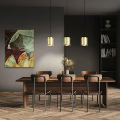 Luminaires Eglo Suspension Eglo-Leuchten LAGUNITAS Or, Laiton, Noir, 3 lumières