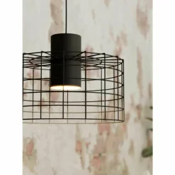 Lampes Industrielles-Luminaires Eglo Suspension Eglo-Leuchten MILLIGAN Noir, Blanc, 1 lumière