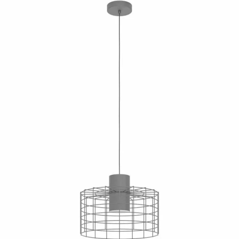 Lampes Industrielles-Luminaires Eglo Suspension Eglo-Leuchten MILLIGAN Noir, Blanc, 1 lumière