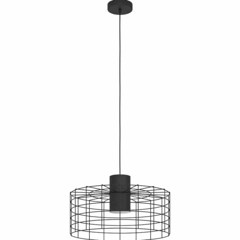 Lampes Industrielles-Luminaires Eglo Suspension Eglo-Leuchten MILLIGAN Noir, Blanc, 1 lumière