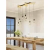 Lampes Vintages & Rétros-Luminaires Eglo Suspension Eglo-Leuchten MONMOUNT Brun, Noir, 9 lumières