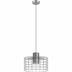 Lampes Industrielles-Luminaires Eglo Suspension Eglo-Leuchten MILLIGAN Zingué, Blanc, 1 lumière