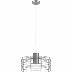 Lampes Industrielles-Luminaires Eglo Suspension Eglo-Leuchten MILLIGAN Zingué, Blanc, 1 lumière