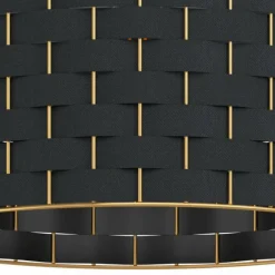 Lampes En Tissu-Luminaires Eglo Suspension Eglo-Leuchten MARASALES Noir, 1 lumière