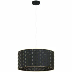 Lampes En Tissu-Luminaires Eglo Suspension Eglo-Leuchten MARASALES Noir, 1 lumière