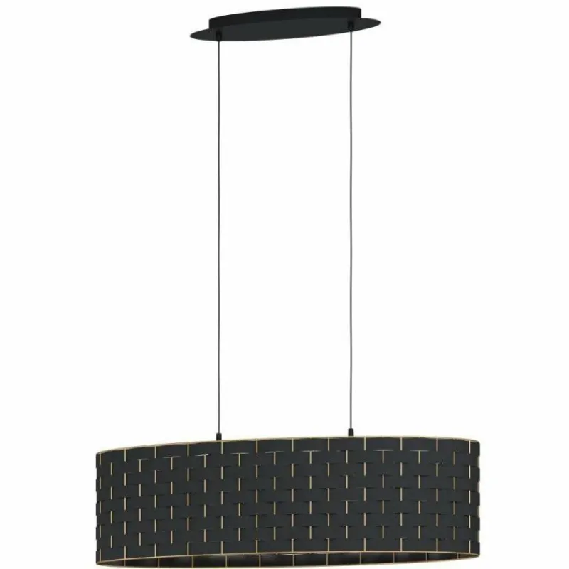 Lampes En Tissu-Luminaires Eglo Suspension Eglo-Leuchten MARASALES Noir, 2 lumières