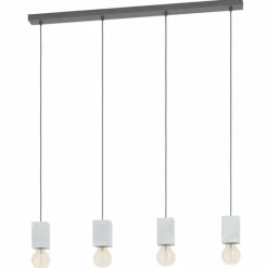 Lampes Vintages & Rétros-Luminaires Eglo Suspension Eglo-Leuchten PRESTWICK Noir, 4 lumières