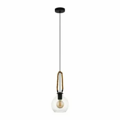 Lampes Vintages & Rétros-Luminaires Eglo Suspension Eglo-Leuchten RODING Brun, Noir, 1 lumière