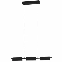 Luminaires Eglo Suspension Eglo-Leuchten ROVIRA LED Noir, 3 lumières* Suspensions