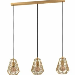 Lampes Dorées-Luminaires Eglo Suspension Eglo-Leuchten STYPE Or, 3 lumières