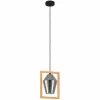 Lampes En Bois-Luminaires Eglo Suspension Eglo-Leuchten VIGLIONI Brun, Noir, 1 lumière