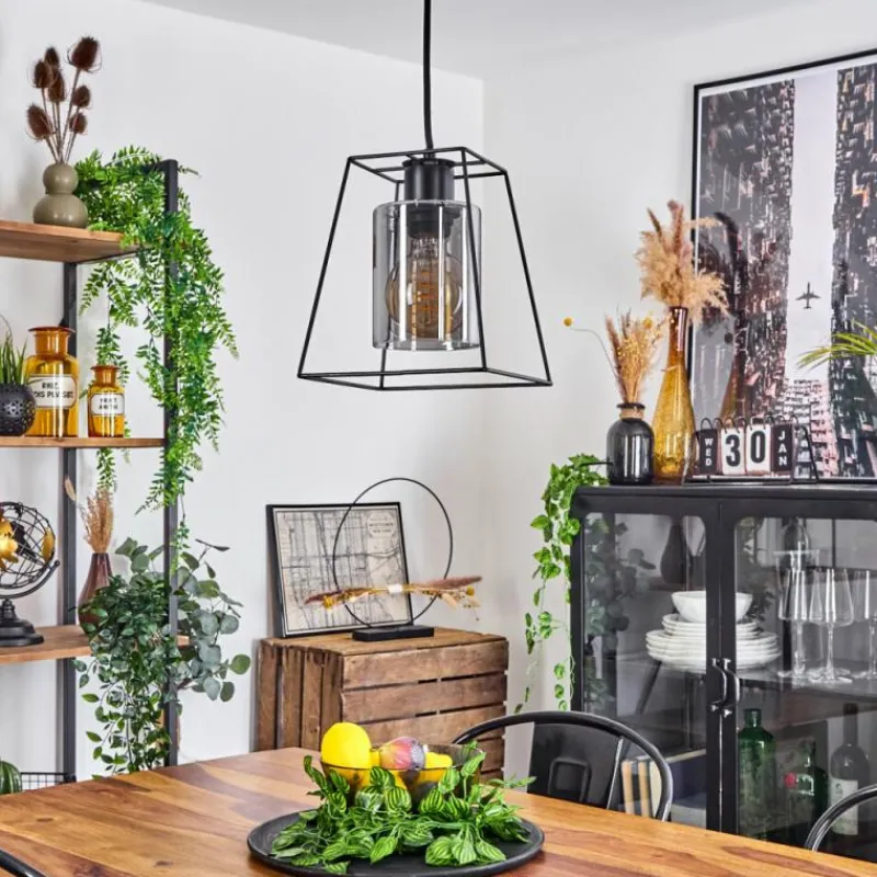 Suspension Verre Fumé-hofstein Suspension Ehtamo Noir, 1 lumière