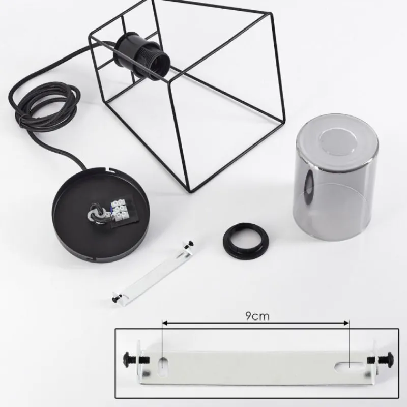 Suspension Verre Fumé-hofstein Suspension Ehtamo Noir, 1 lumière