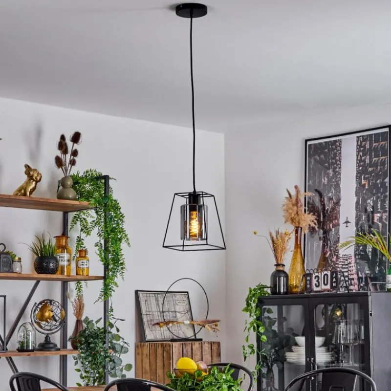 Suspension Verre Fumé-hofstein Suspension Ehtamo Noir, 1 lumière