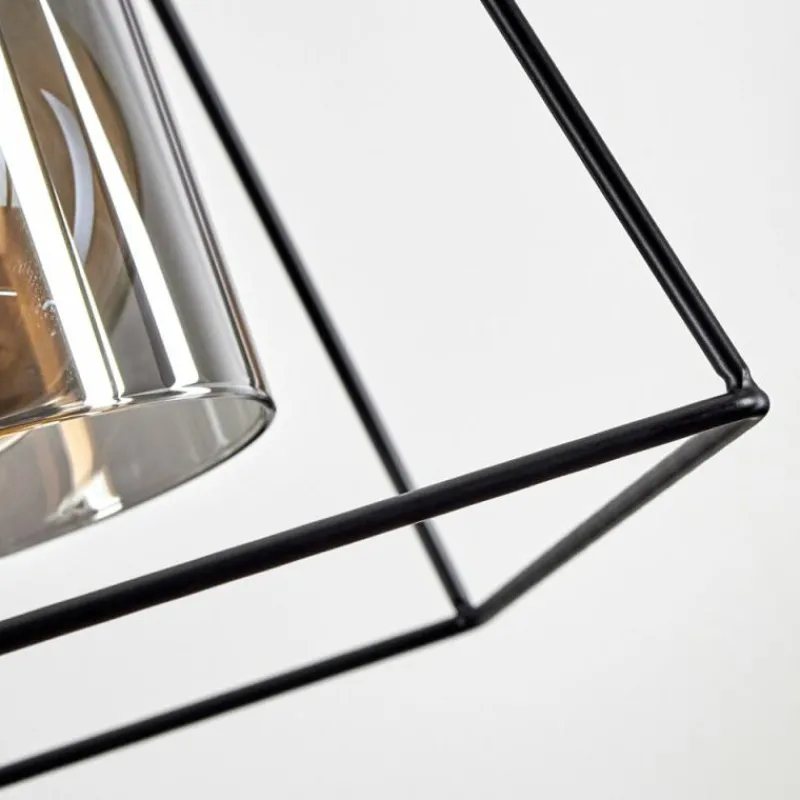 Suspension Verre Fumé-hofstein Suspension Ehtamo Noir, 3 lumières