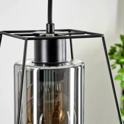 Suspension Verre Fumé-hofstein Suspension Ehtamo Noir, 3 lumières