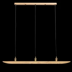 Lampes En Bois-Luminaires Elobra Suspension Elobra Colombia Retro Écru, 3 lumières
