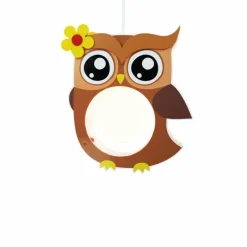 Lampes En Bois-Luminaires Elobra Suspension Elobra EULE Brun, 1 lumière