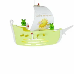 Lampes En Bois-Luminaires Elobra Suspension Elobra FRÖSCHEN Vert, 1 lumière