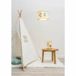 Lampes En Bois-Luminaires Elobra Suspension Elobra LITTLE INDIANS Vert, 1 lumière