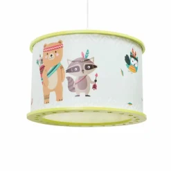 Lampes En Bois-Luminaires Elobra Suspension Elobra LITTLE INDIANS Vert, 1 lumière