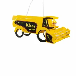 Lampes En Bois-Luminaires Elobra Suspension Elobra MÄHDRESCHER Jaune, 2 lumières