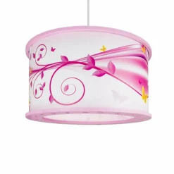Lampes En Bois-Luminaires Elobra Suspension Elobra PHANTASIE Rose, 1 lumière
