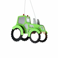 Lampes En Bois-Luminaires Elobra Suspension Elobra TRAKTOR Vert, 2 lumières