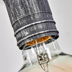 Lampes Industrielles-hofstein Suspension Ermatingen Brun foncé, Nickel mat, 4 lumières