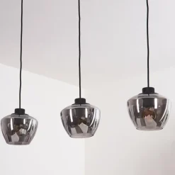 Suspension Verre Fumé-hofstein Suspension Erruretuhu Noir, 3 lumières