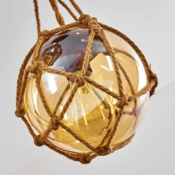 hofstein Suspension Eslov Brun, Rouille, 3 lumières