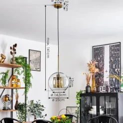 hofstein Suspension Espejuelo Laiton, Noir, 1 lumière