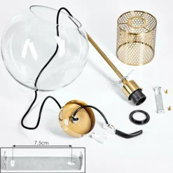 hofstein Suspension Espejuelo Laiton, Noir, 1 lumière