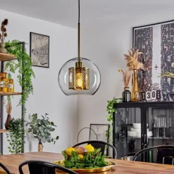 hofstein Suspension Espejuelo Laiton, Noir, 1 lumière