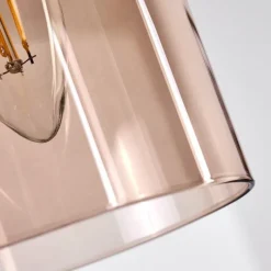 Lampes Vintages & Rétros-hofstein Suspension Ethelton Bois foncé, Noir, 4 lumières