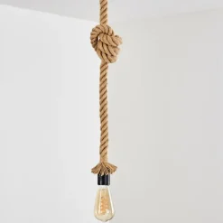 Style Boho-Chic-hofstein Suspension Etowah Brun, Noir, 1 lumière