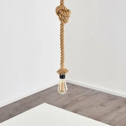 Style Boho-Chic-hofstein Suspension Etowah Brun, Noir, 1 lumière